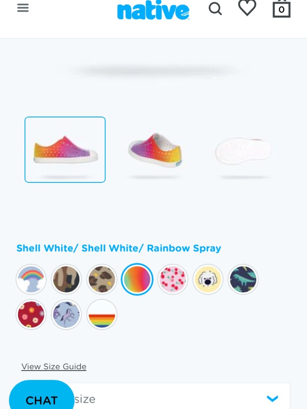 NEW IN BOX NATIVE Kids Rainbow Gradient Slip-On Shoes - Multi SIZE C11 - Picture 12 of 12